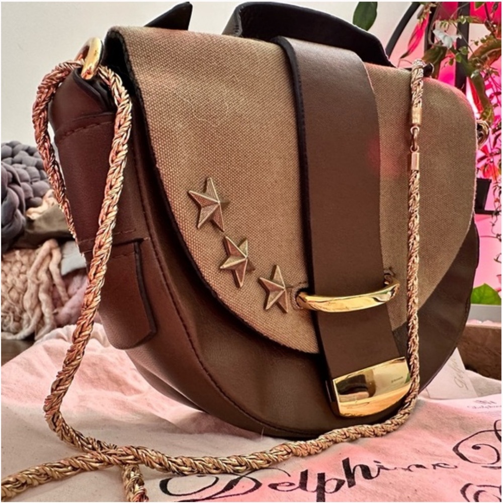 RARE Delphine Delafon Utilitarian Military crossbody Chain shoulder bag - Picture 8 of 11